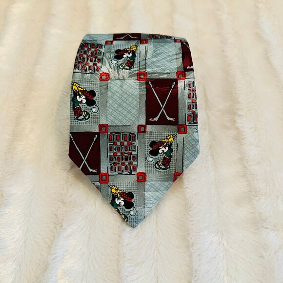 Mickey Mouse Golfer Vintage Tie - Picture 2 of 6